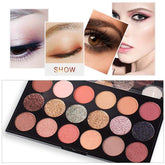 Miss Rose 12 Color Eyeshadow and 6 Color Glitter Palette - 18 Color