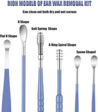 6 Pcs Stainless Steel Earpick Wax Removal Kit