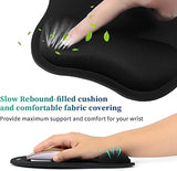 Memory Gel Mouse Pad with Wrist Support- Ergonomic Gel Silicone- Non-Slip rubberized Base