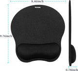 Memory Gel Mouse Pad with Wrist Support- Ergonomic Gel Silicone- Non-Slip rubberized Base
