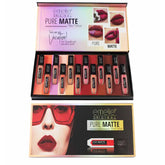 Pack of 12 - Emelie Pure Matte Lip Gloss / Lipsticks- 12 Shades-12 Pieces Set B