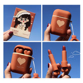 Heng Fang Headphone Style New Girl Mark Double Tube Nourishing Lipstick - Shade 1 and 2