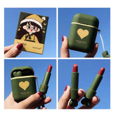 Heng Fang Headphone Style New Girl Mark Double Tube Nourishing Lipstick - Shade 5 and 6