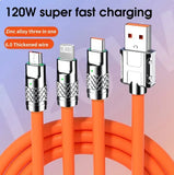 Ultra Fast Mobile Data Cable 3 in 1 (120W 6Amp)
