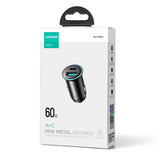 JOYROOM JR-CCN04 A+C 60W A+C mini Metal Car Charger