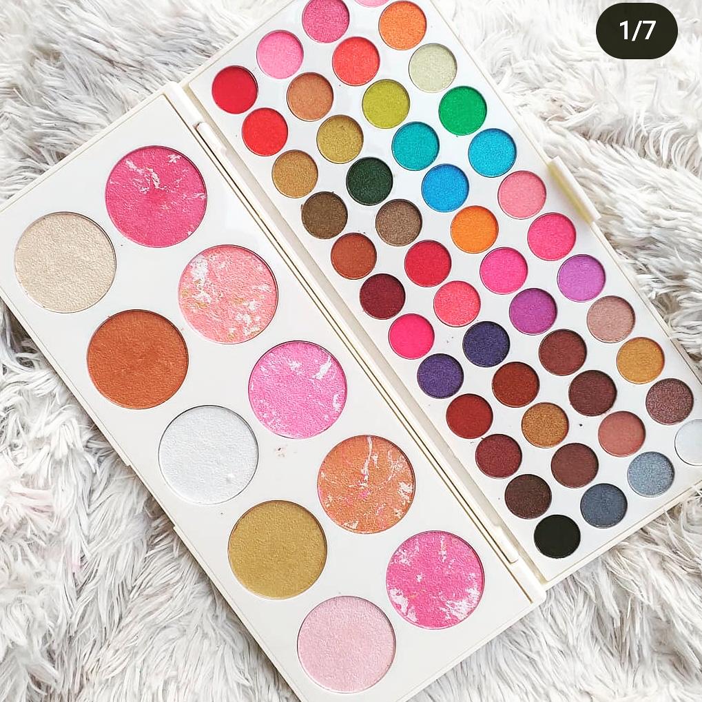 Romantic Color 58 Shades Eye shadow - Makeup Highlighters - Face Blush on Blushers Kit