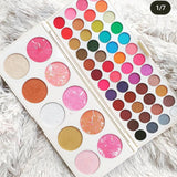 Romantic Color 58 Shades Eye shadow - Makeup Highlighters - Face Blush on Blushers Kit