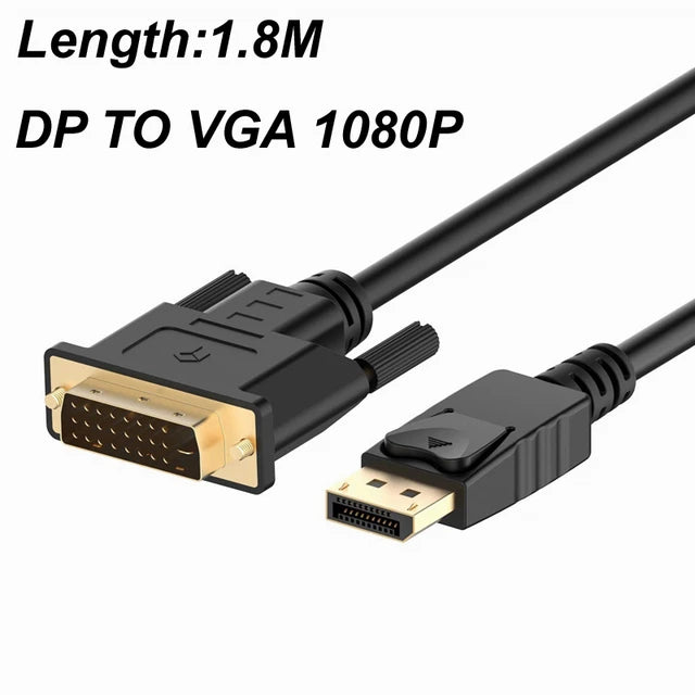 Display Port to VGA Video Cable Male to Male