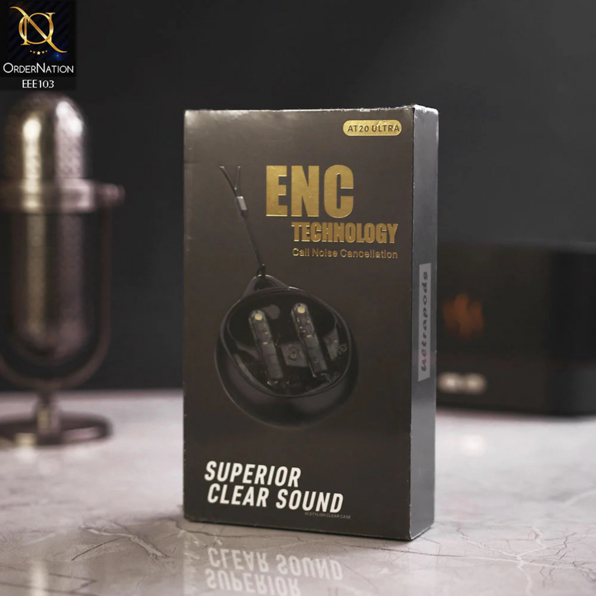 AT 20 ENC TWS ULTRA Earbuds with Pouch & neck Rope