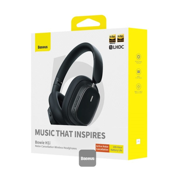 Baseus Bowie H1i Noise-Cancellation Wireless Headphones Cluster Black