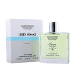 Issey Miyake perfume bottle and packaging on a white background