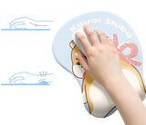 Memory Gel Mouse Pad with Wrist Support- Ergonomic Gel  Silicone- Non-Slip rubberized Base