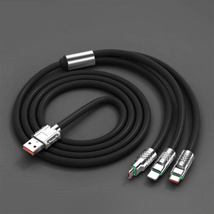 Ultra Fast Mobile Data Cable 3 in 1 (120W 6Amp)