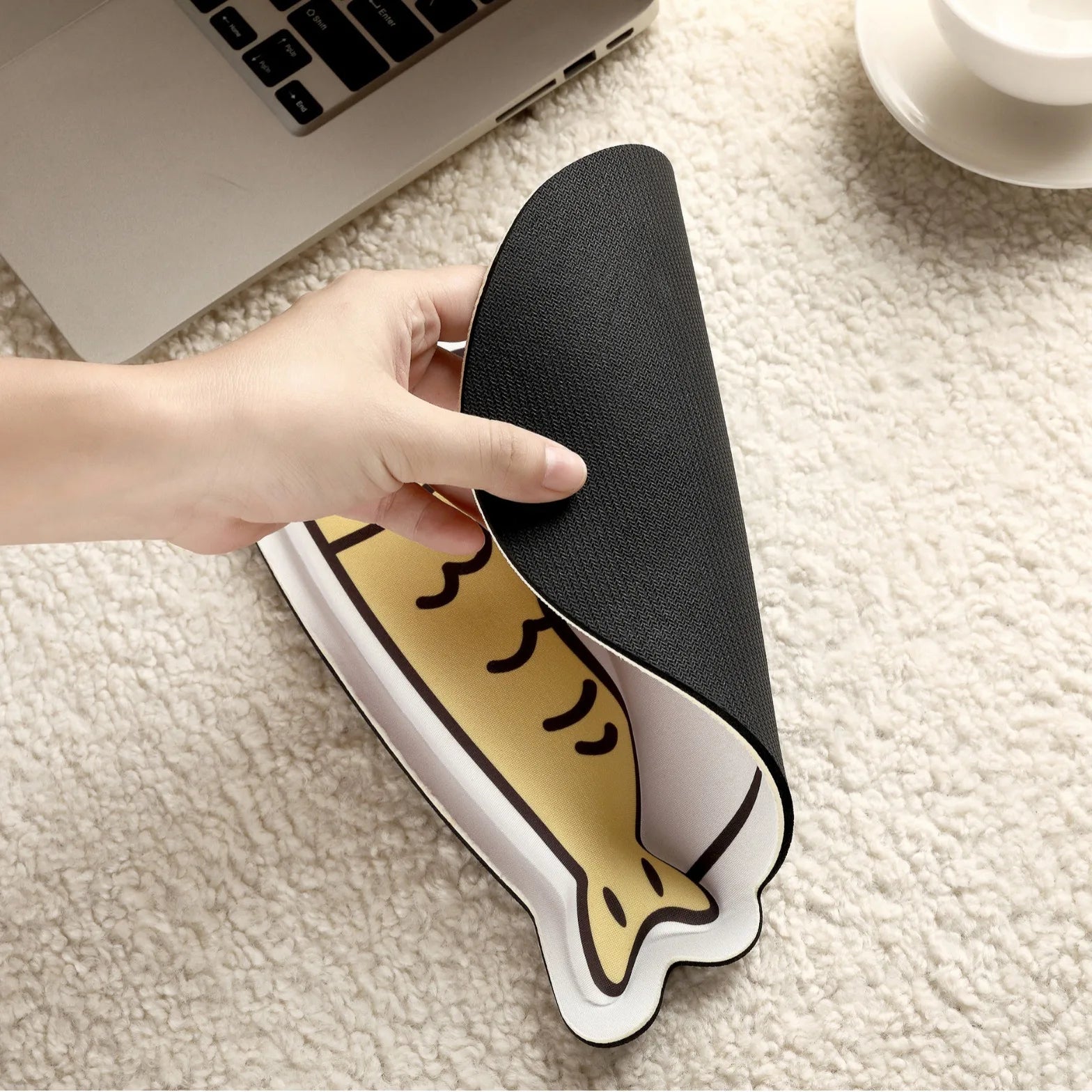 Memory Gel Mouse Pad with Wrist Support- Ergonomic Gel  Silicone- Non-Slip rubberized Base