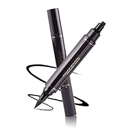 Miss Rose 2 in 1 Eyeliner Pen with Wing Stamp, Waterproof Liquid Eyeliner Pencil Pen