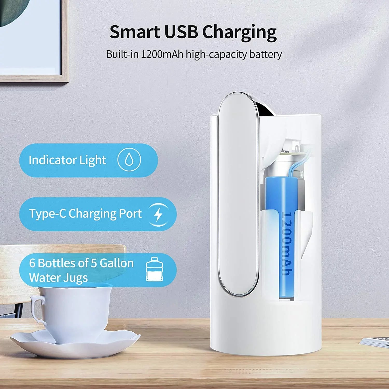Automatic USB Charging Portable Electric Foldable Water Pump Dispenser