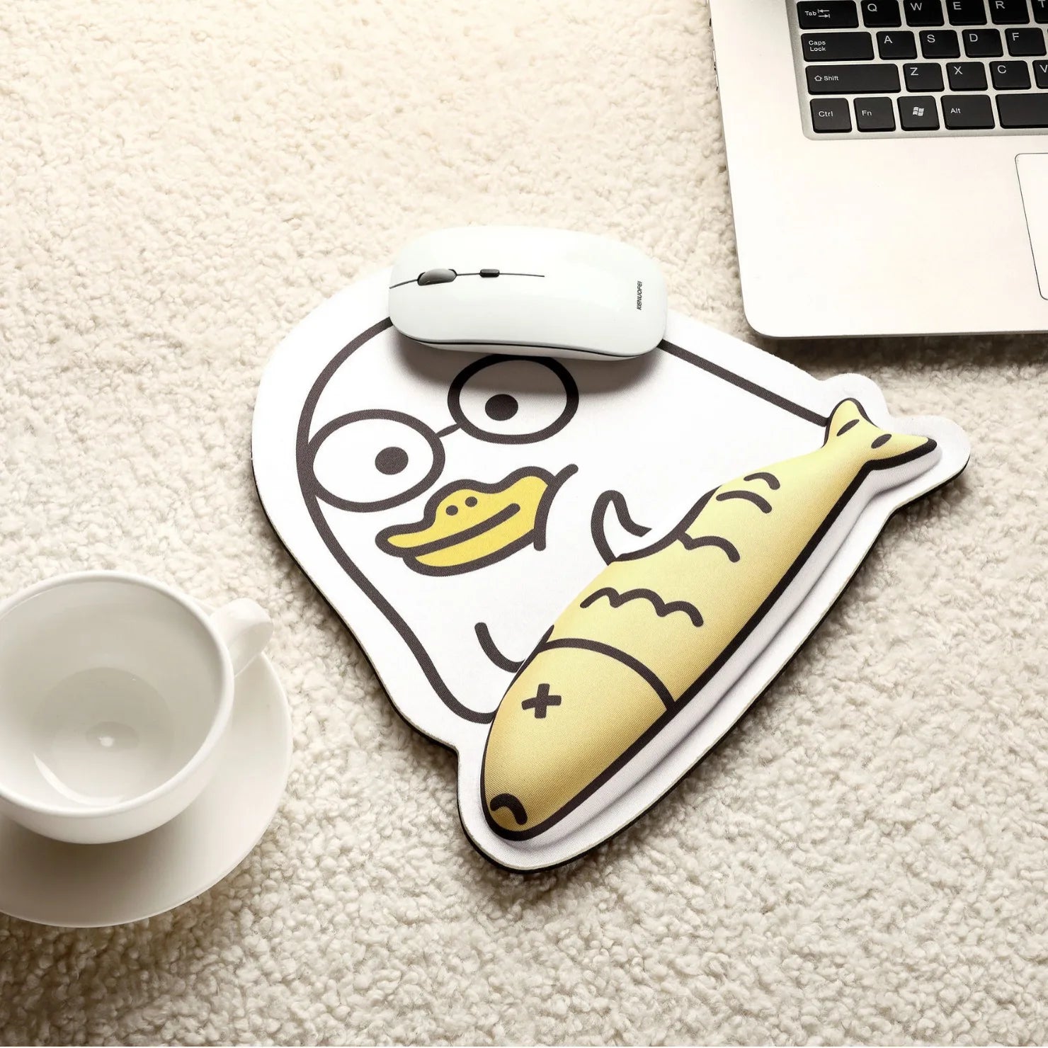 Memory Gel Mouse Pad with Wrist Support- Ergonomic Gel  Silicone- Non-Slip rubberized Base