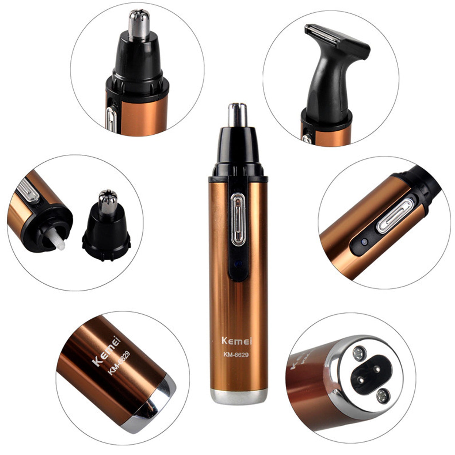 Kemei 2 in 1 Nose & Ear Hair Trimmer For Men – 6629