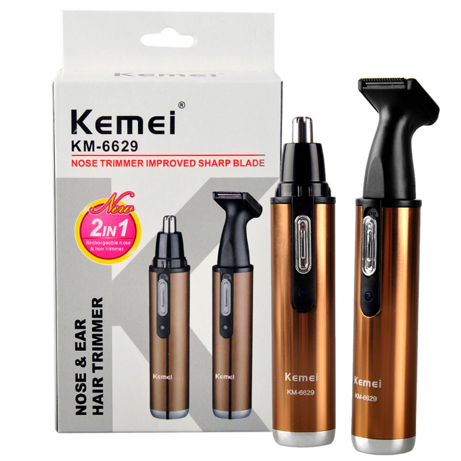 Kemei 2 in 1 Nose & Ear Hair Trimmer For Men – 6629