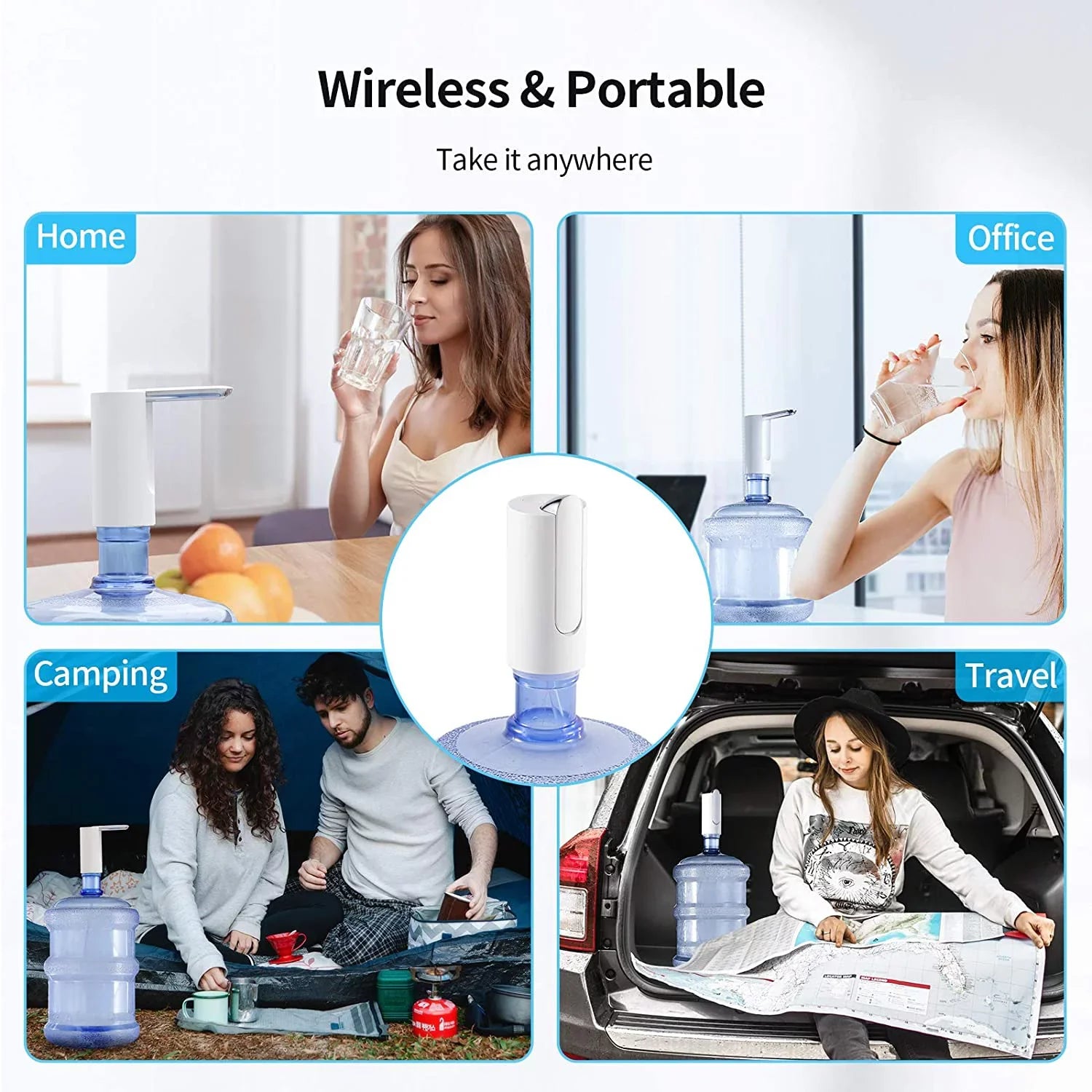 Automatic USB Charging Portable Electric Foldable Water Pump Dispenser
