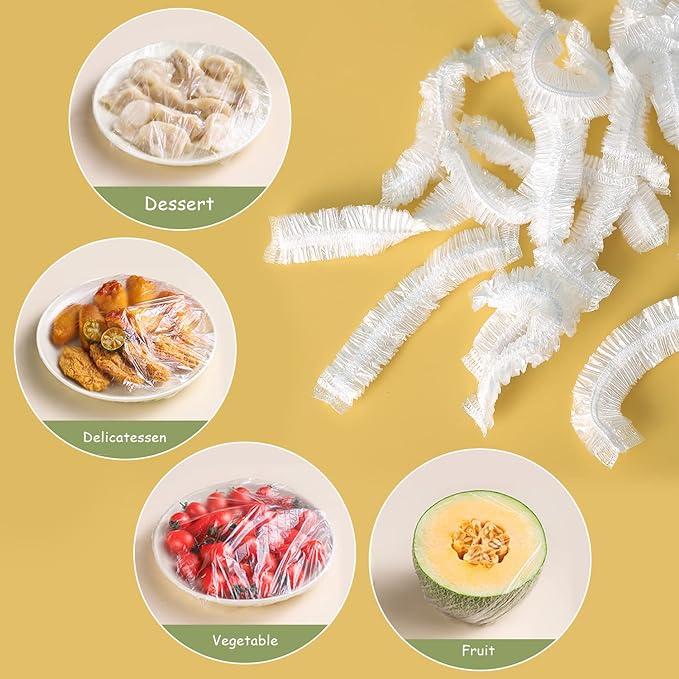 200 Pieces Transparent Food Storage Bags (Pack of Two)