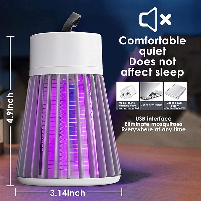 Electric LED UV Mosquito Killer Lamp, Portable Mini Mosquito Insect Killer