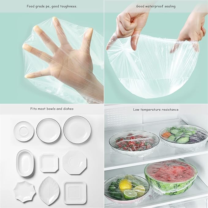 200 Pieces Transparent Food Storage Bags (Pack of Two)