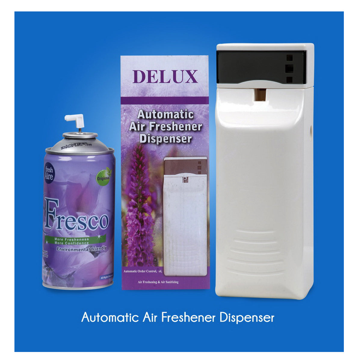 Automatic Air Freshener Dispenser with Fresco Air Freshener 300 ml Bottle For Home/Office Use