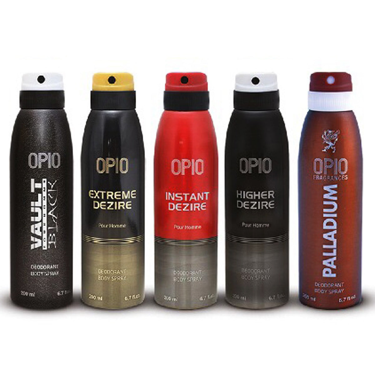 Pack of 5 - Opio Body Spray Deodorant For Men – 200 ml