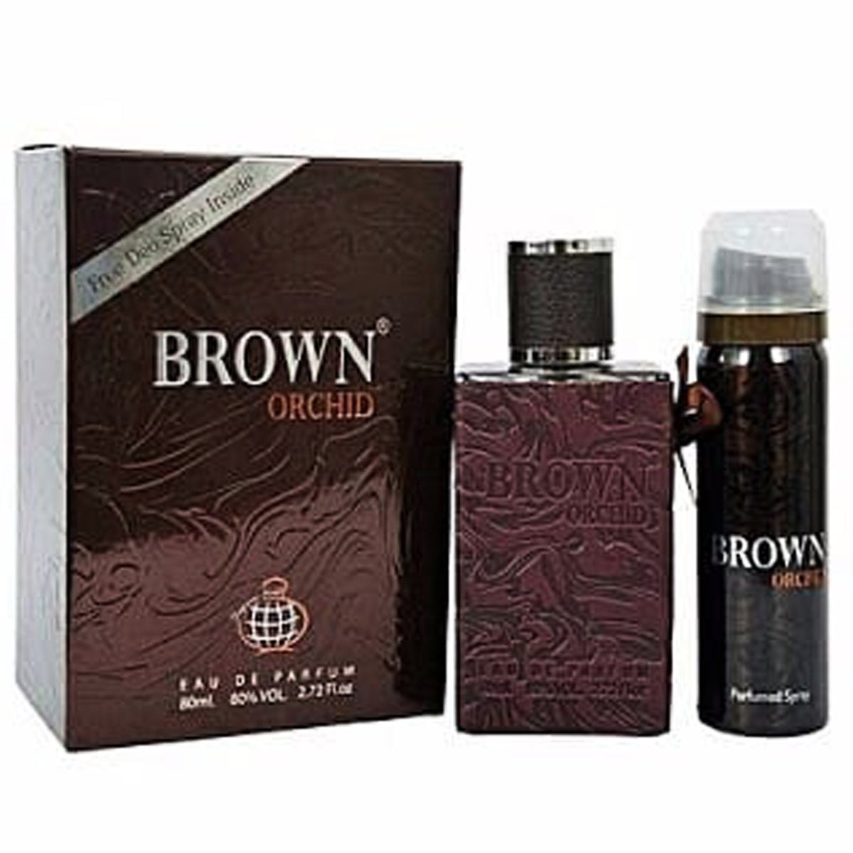 Fragrance World Brown Orchid Perfume For Men with Free Deodorant – 80 ml