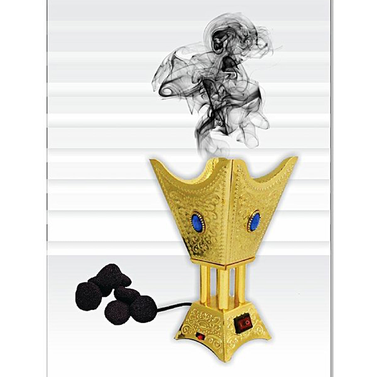 Incense Bakhoor Electric Burner with Free Air Freshener Fragrance – Golden