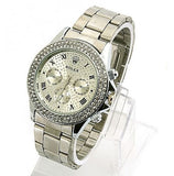 Full Stone Watch For Unisex - Silver