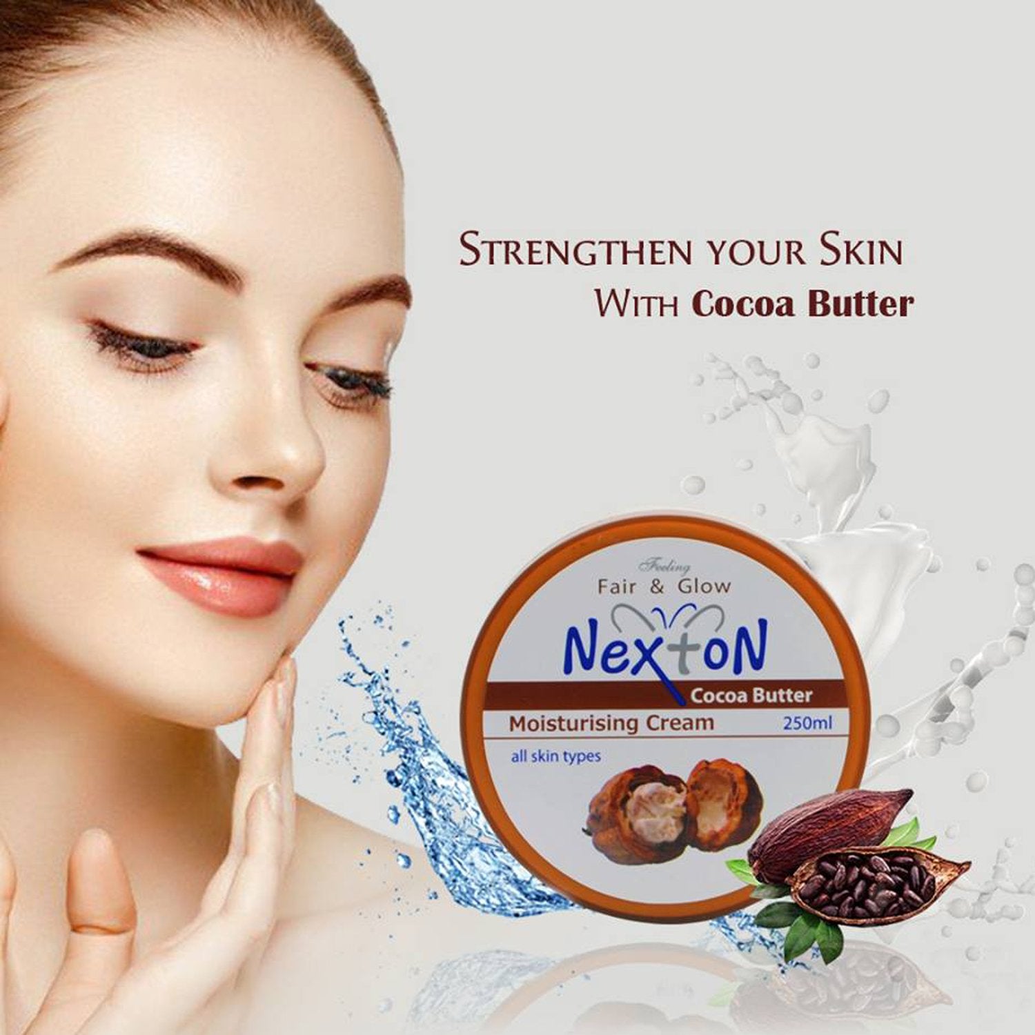 Nexton Cocoa Butter Moisturizing Cream - 250 ml