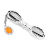 Mini Stainless Steel Folding Scissor with Key chain - Silver