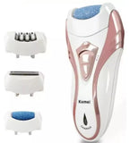 Kemei Rechargeable Electric Epilator 3 In 1 Women Shaver Hair Removal Trimmer - KM-3010