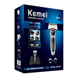 KM-671 Electric Shaver for Men - Hair Clipper Shaver Nose Water Proof Hair Trimmer 12 in1