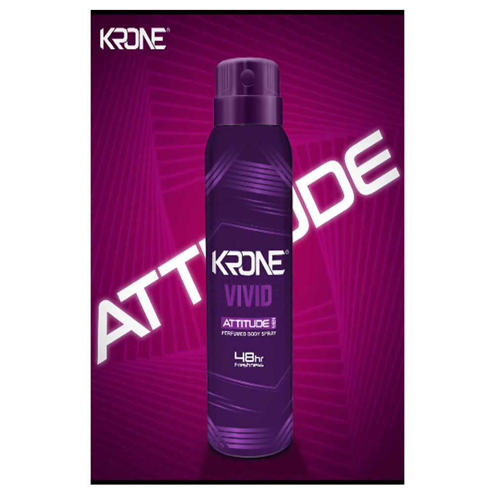 Krone Attitude Vivid Perfumed Body Spray For Men – 150 ml