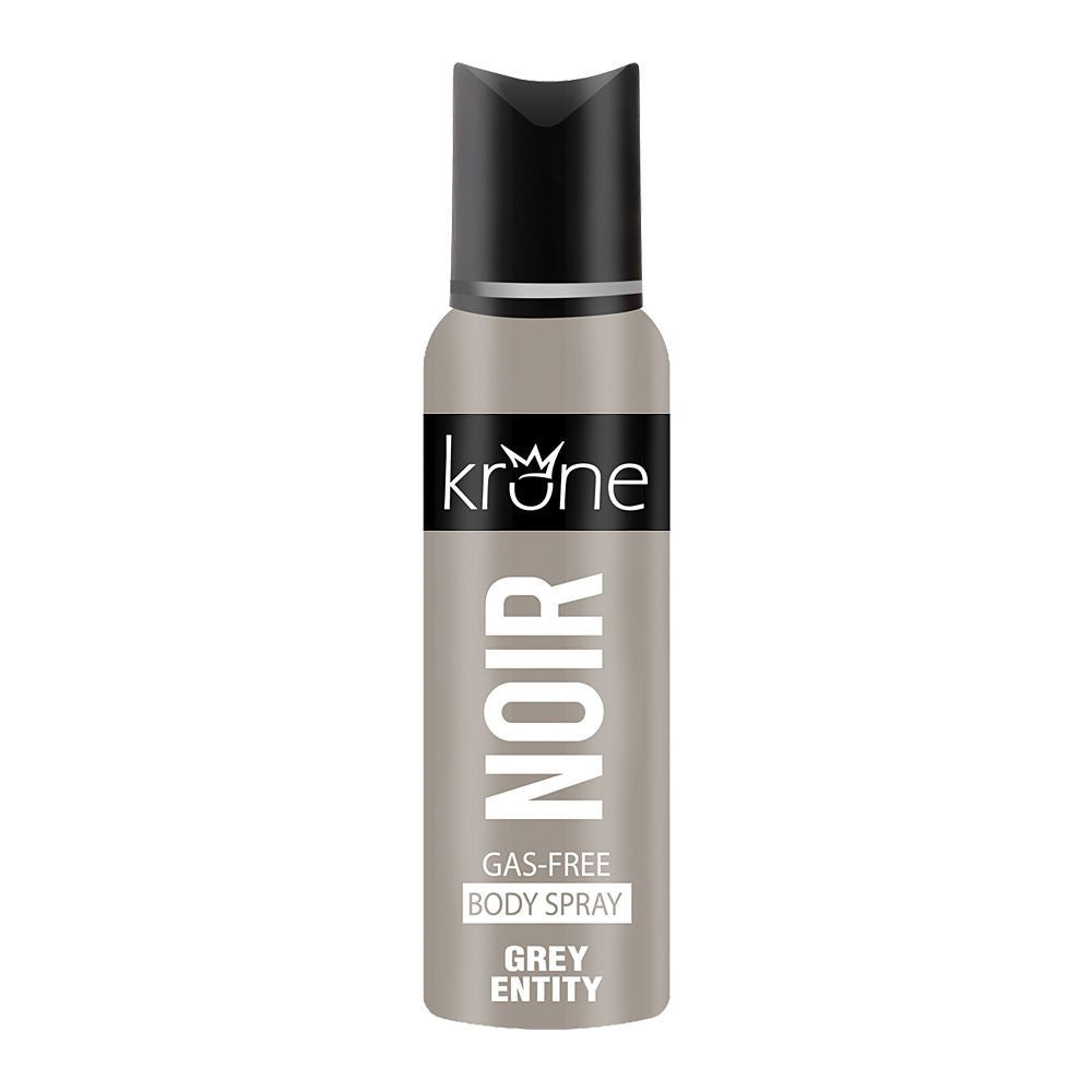Krone Noir Grey Entity Gas Free Body Spray For Unisex - 120 ml