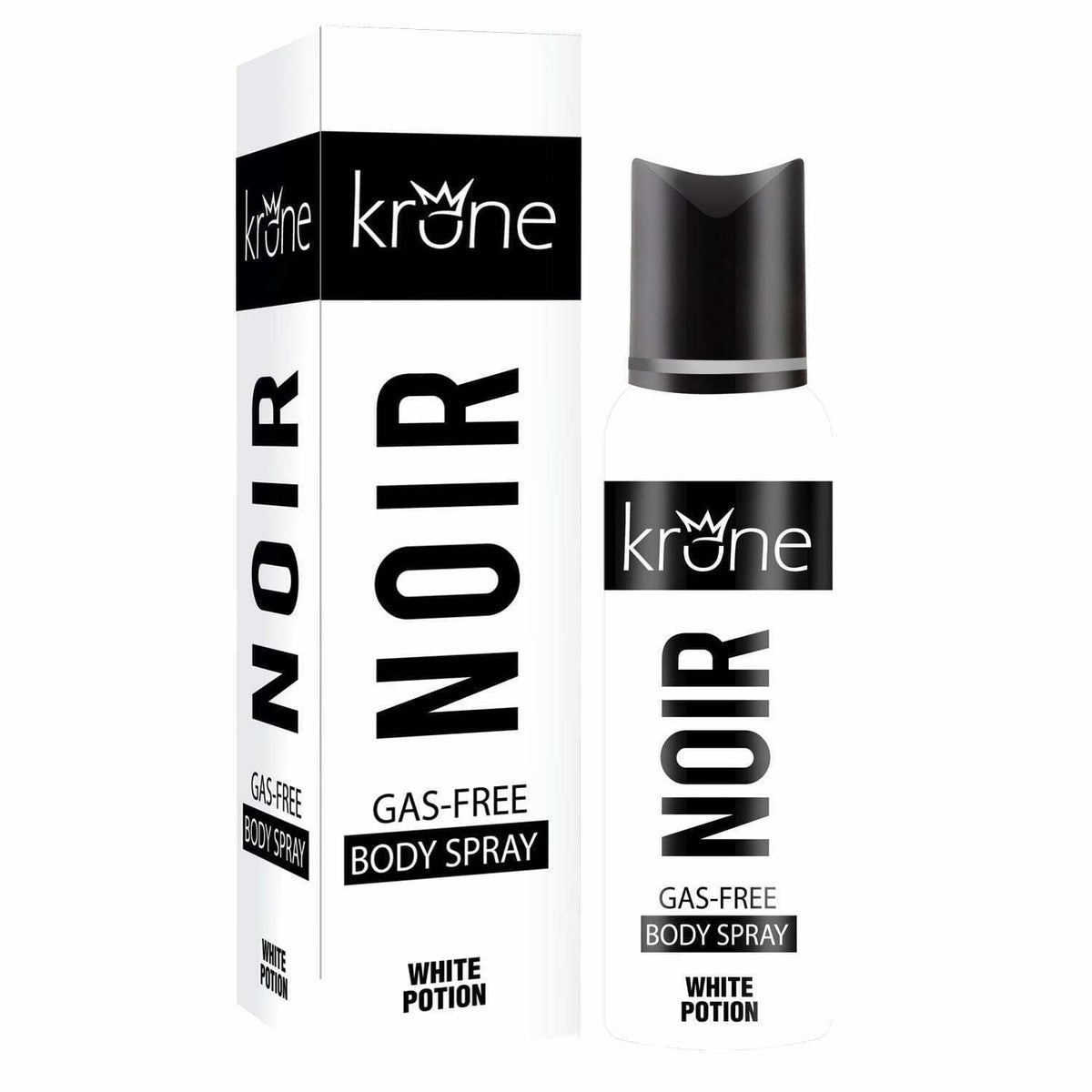 Krone Noir White Potion Gas Free Body Spray For Unisex - 120 ml