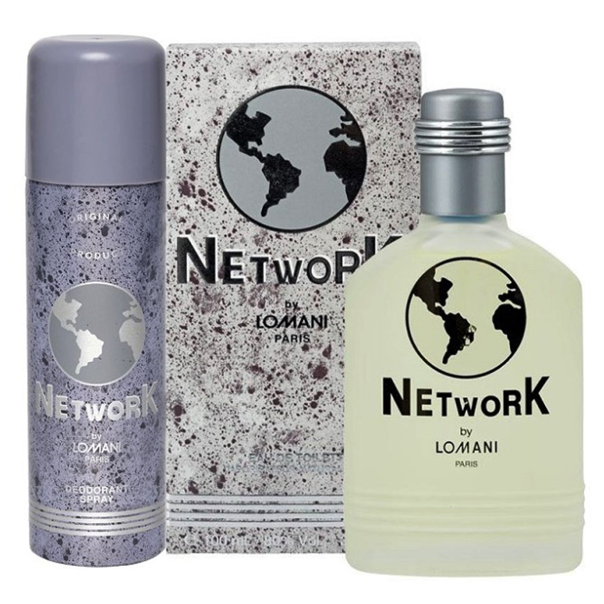 Bundle Offer - Lomani Network Perfume & Deodorant For Men - 100 ml & 200 ml