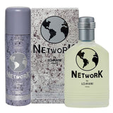 Bundle Offer - Lomani Network Perfume & Deodorant For Men - 100 ml & 200 ml