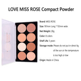 Miss Rose Compact Powder Palette - 8 Color