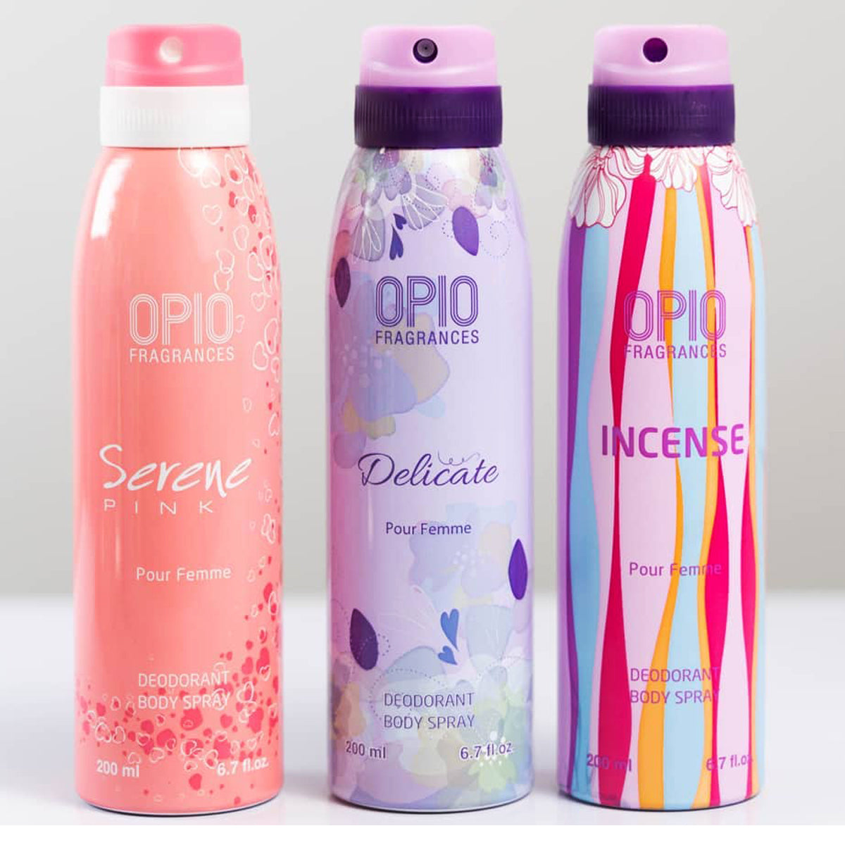 Pack of 3 - Opio Body Spray Deodorant For Women – 200 ml