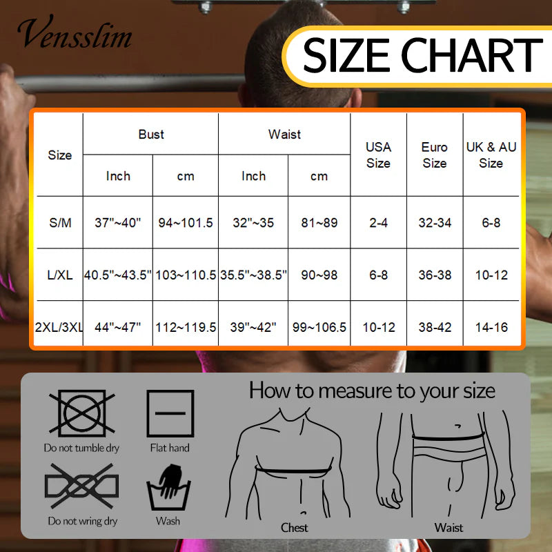 Body Sweat Shaper Waist Trainer Corsets Slimming Shirt For Men & Women