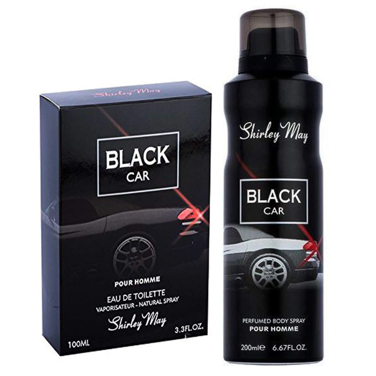 Bundle Offer - Shirley May Black Car Perfume and Body Spray Men – 100 ml & 200 ml