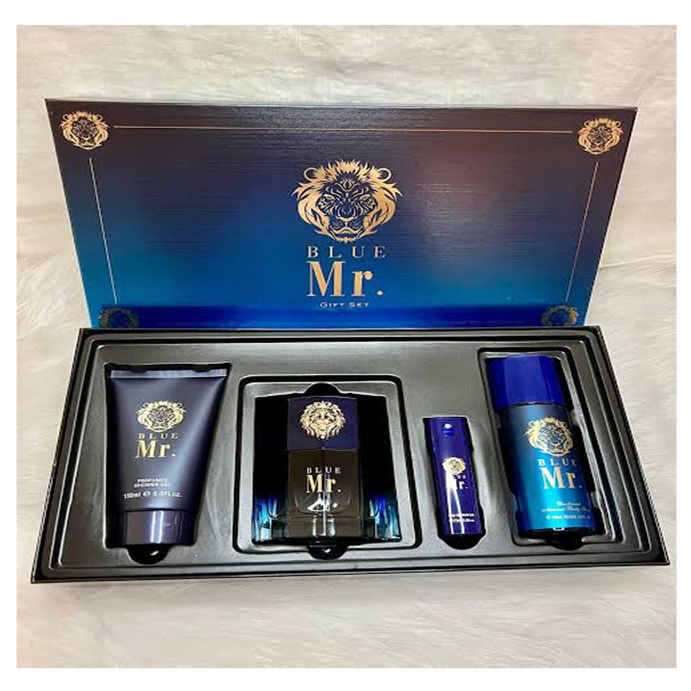 Sellion Mr Blue Perfume Gift Set For Men – 4 in 1