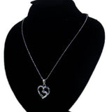 Silver Metal & Stone Heart Beautiful Pendant for Women
