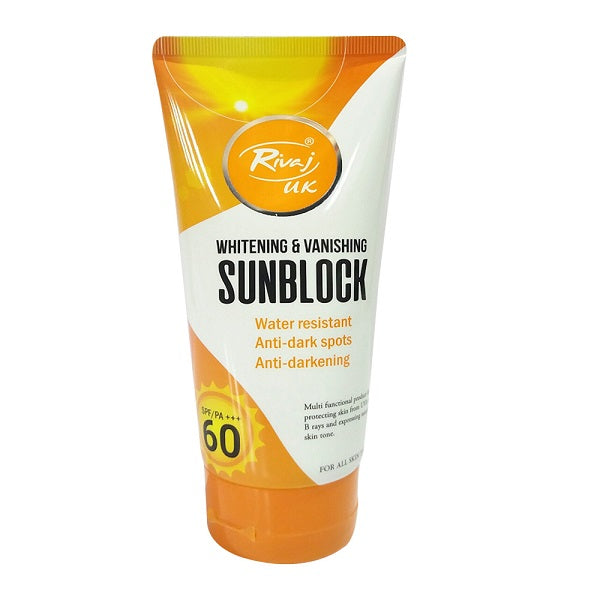 Rivaj UK Whitening & Vanishing Sun Block SPF / PA+++ 60 150 ML