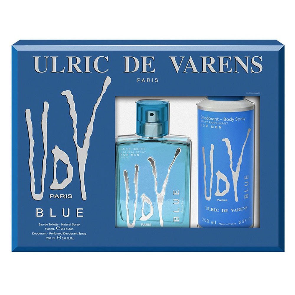 Ulric de Varens ( UDV ) Blue Perfume Gift Set For Men – 100 ml & 200 ml