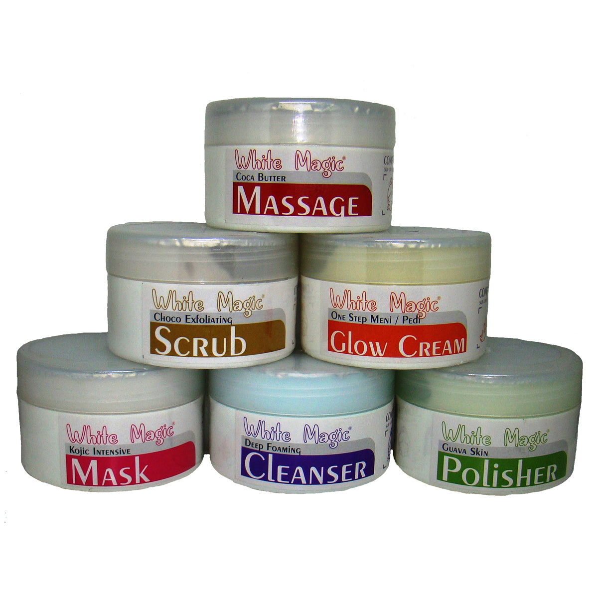 Set of 6 Piece White Magic Whitening Facial Kit - 300 Gram Each